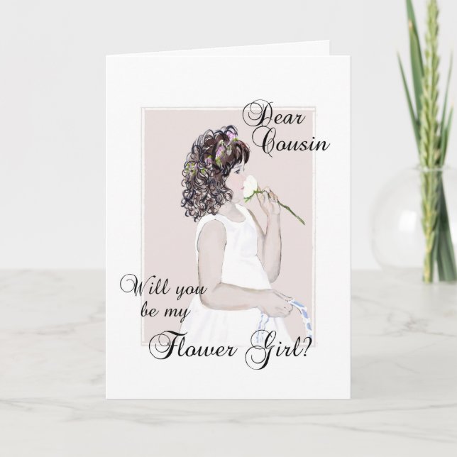 Convite Querido primo.. Você será minha garota florista? (Frente)