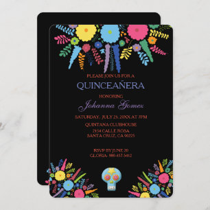 CONVITE QUINCEAÑERA DIA DE LOS MUERTOS