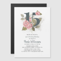 Quinceanera Rustic Floral 15 Birthday