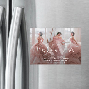 Convite Quinceañera Salve a Colagem de Fotos Data 3 Mis XV