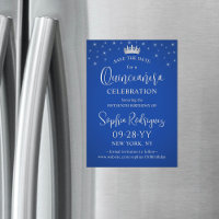 Quinceañera Salve o Dia Azul Real Elegante