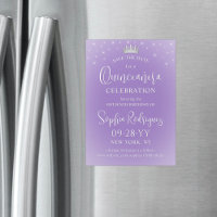 Quinceañera Salve o Dia Lilás Roxo Elegante