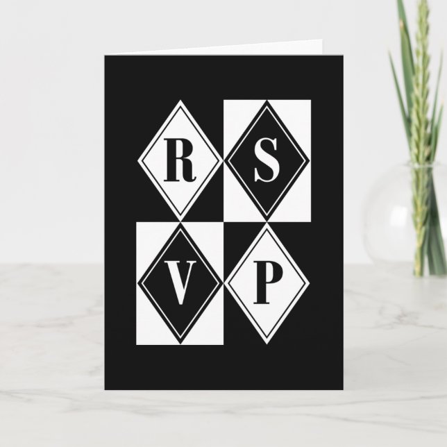 Convite R.S.V.P.: Ouros Elegantes: (Frente)