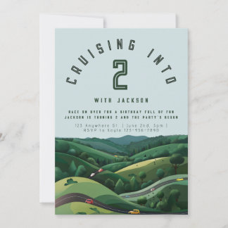 Convite Race Car segundo aniversário | Dois Rapaze