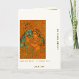 Convite Radha Krishna Mural painting Indian