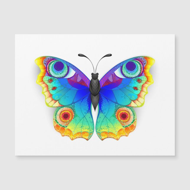 Convite Rainbow Butterfly Peacock Eye (Frente)