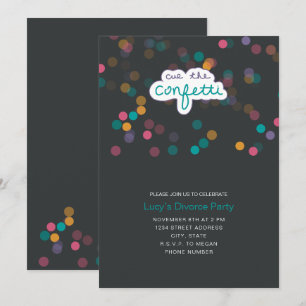 Convite Rainbow Confetti