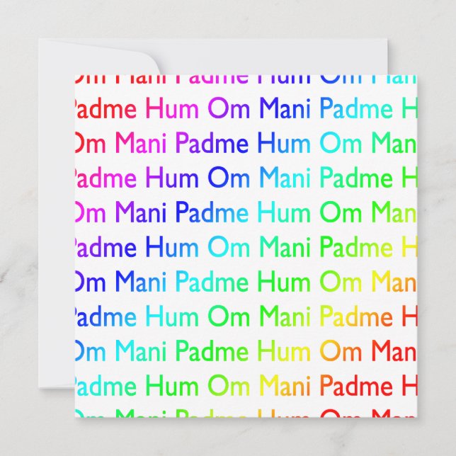 Convite Rainbow Om Mani Padme Hum (Frente)