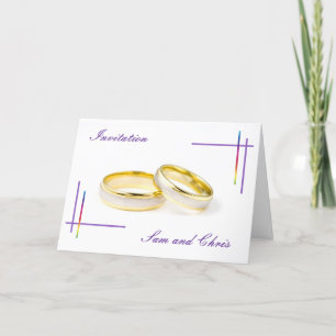 Convite Rainbow Wedding Template