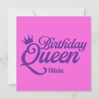 Convite Rainha de Aniversário