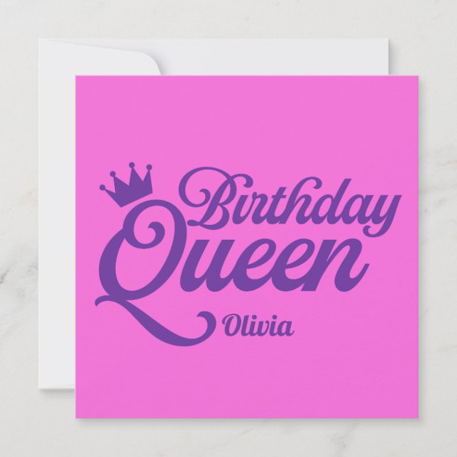 Convite Rainha de Aniversário (Frente)
