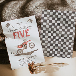 Convite Rápido De Aniversário De 5 | Festa de bici