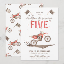 Convite Rápido De Aniversário De 5 | Festa de bici