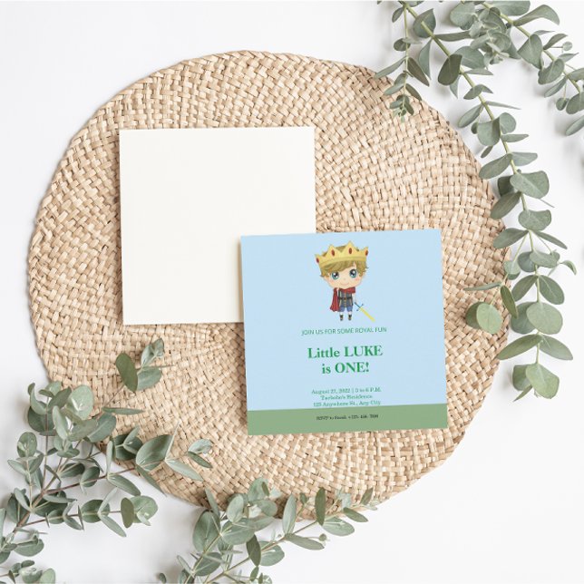 Convite Real Príncipe Birthday (Criador carregado)