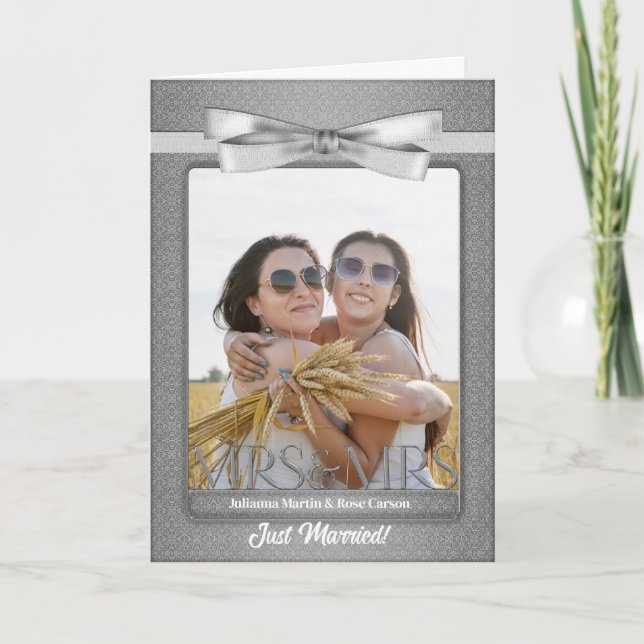 Convite Recepção de casamento de Gay da Sra. e Sra. Lésbic (Frente)