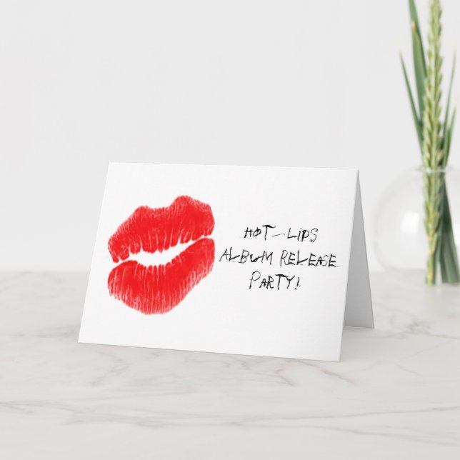 Convite Red Hot Lábios I (Frente)