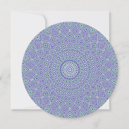 Convite Redondo Mosaic Whirlpool em Azul