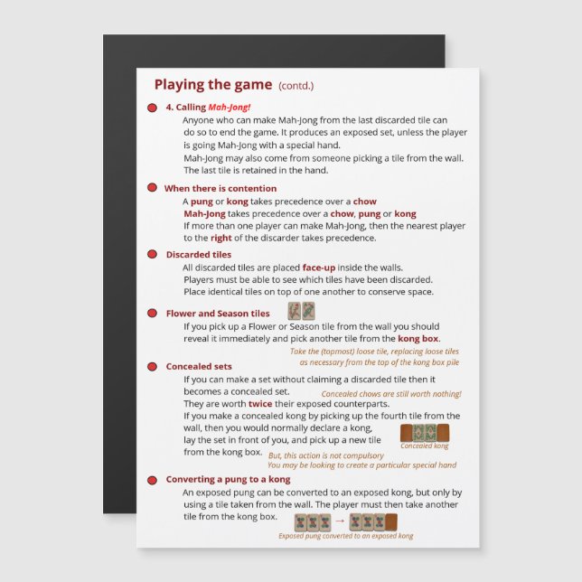 Convite Regras BMJA magnéticas - Jogando o jogo (2) (Frente/Verso)