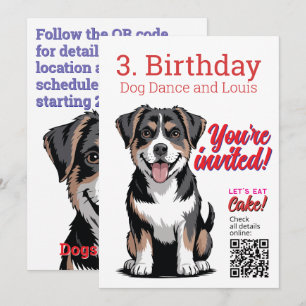 Convite relacionado ao 3º aniversário do cachorro