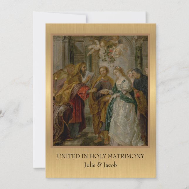 Convite religioso católico tradicional (Frente)