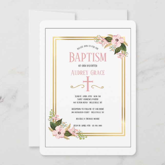 Convite religioso dos ganhos do Dogwood (Frente)