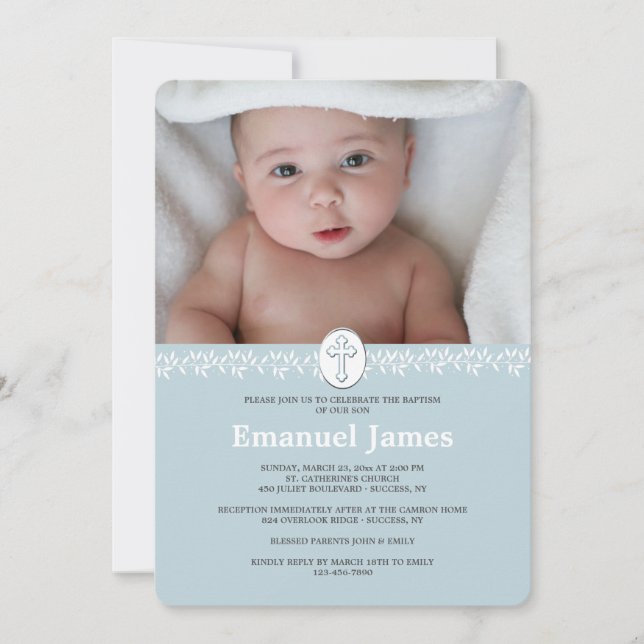 Convite Religioso para Fotos da Cruz Santa (Frente)