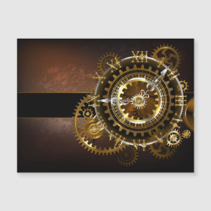Convite Relógio steampunk com engrenagens antigas