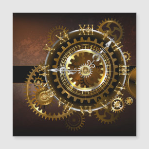 Convite Relógio steampunk com engrenagens antigas