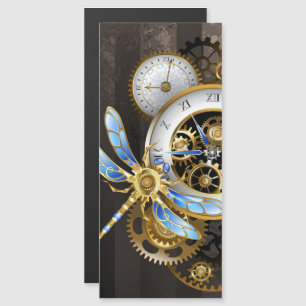 Convite Relógio Steampunk com Libélula Mecânica