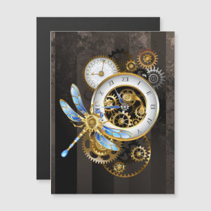 Convite Relógio Steampunk com Libélula Mecânica