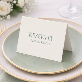 Convite Reserved for the Family Table Sign – Minimal Sage