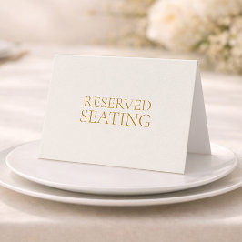 Convite Reserved Seating Wedding Sign Card