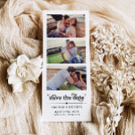 Convite Retorna Moderna Salvar a Data | Fita de Booth Foto<br><div class="desc">Retorna Moderna Salvar a Data | Foto Both Strip Modern Retro Salve A Data Invite | Anúncio de casamento Este imbecil que salva a data é um design eterno que ajustado acontecimentos boêmicos, retroralistas, minimalistas ou modernos. Você pode mudar facilmente o texto e a cor do plano de fundo para...</div>