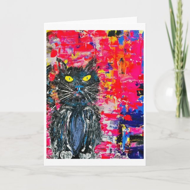 Convite Retrato de um Chat Noir<Blank Inside> (Frente)