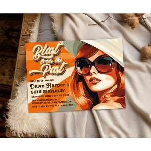 Convite Retro Groovy 60s 70s