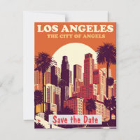 Convite Retro Los Angeles Palms