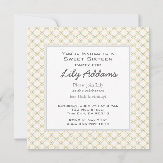 Convite Retro Sweet Friday - Creme (Frente)