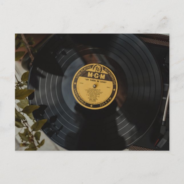 Convite Retro Vinil Casamento - Que Haja Amor (Frente)