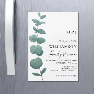 Convite Reunião Moderna da Família Eucalyptus Elegante