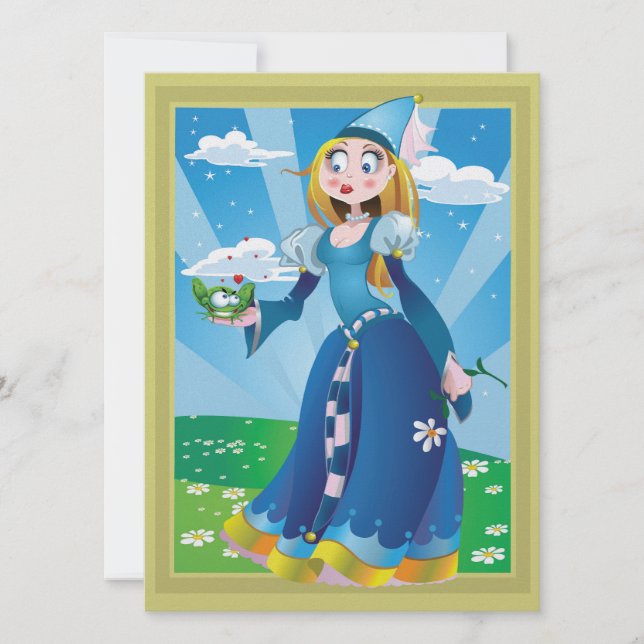 Convite Revisado da Princesa e do Sapo - SRF (Frente)