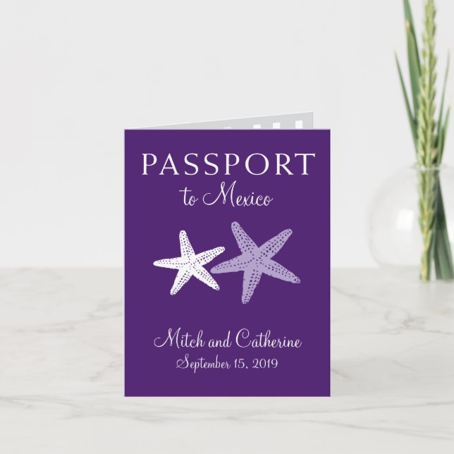 Convite Riviera Maya México | Passaporte (Frente)