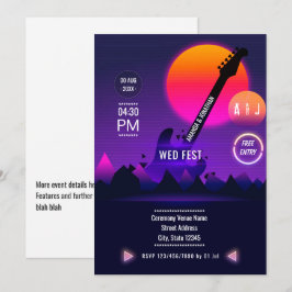 Convite Rock and Roll Wedding