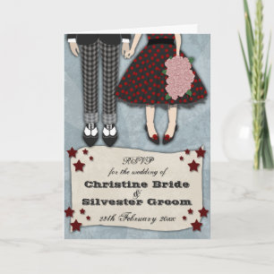 Convite Rockabilly Wedding, RSVP