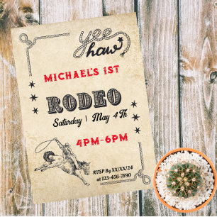 Convite Rodeio Cavalgada Ocidental Cowboy Aniversário Rode