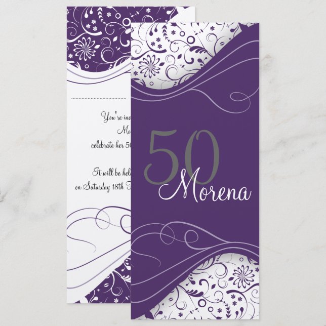 Convite Rojo Elegante (Frente/Verso)