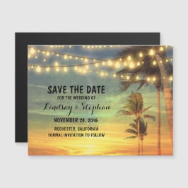 Convite Romantic Beach Sunset Salve a data