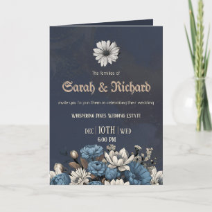 Convite Romântica Moody Blue Photo Invite