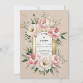 Convite Romântico para Casamento de Boho Russo