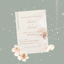 Convite Romântico para Casamento de Rosa