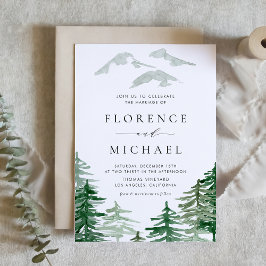 Convite Romântico para Casamento de Woodcolor Wood